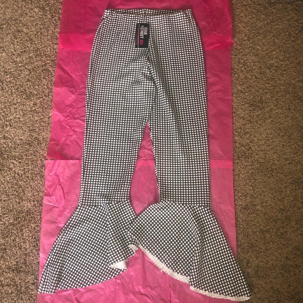 New Plaid Wide Leg Trousers